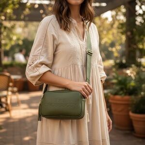 THE CROSSBODY Olive Green Camera Bag